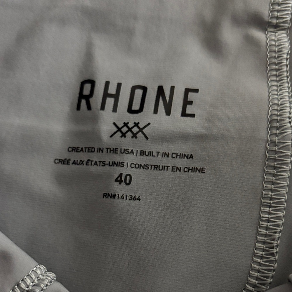 Rhone Men's Gray Flat Front Shorts - Picture 2 of 3